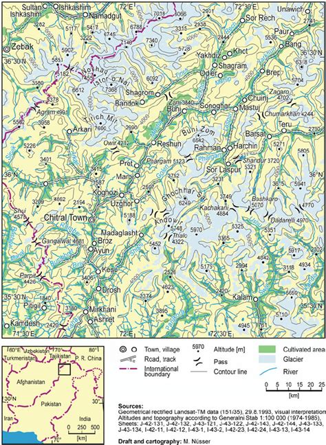 1 Map of Chitral, eastern Hindukush, northwest Pakistan | Download Scientific Diagram