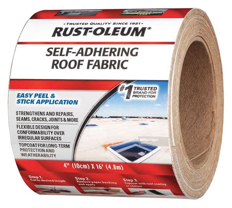 RUST-OLEUM Roof Repair Tape, 4 in x 16 ft, Coverage (Square-Ft.) 4 in x 16, White - 55ER34 ...