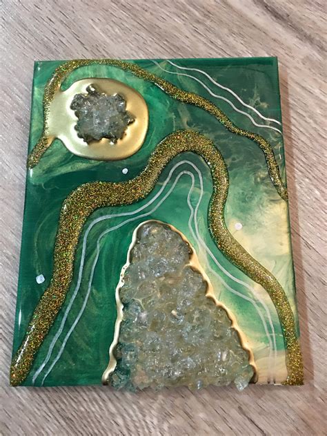 Resin Geode Wall Art Geode Painting Holiday Gift Decor | Etsy