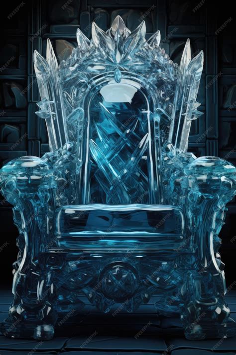 Premium AI Image | Decorated empty throne The Ice Throne