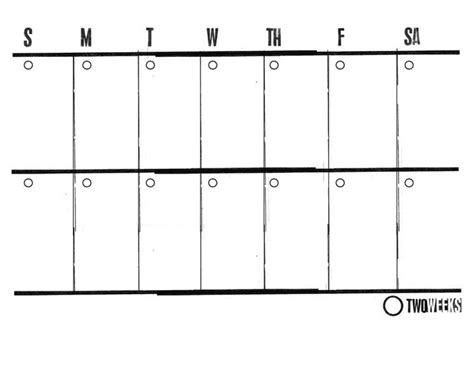 Printable 2 Weeks - Example Calendar Printable