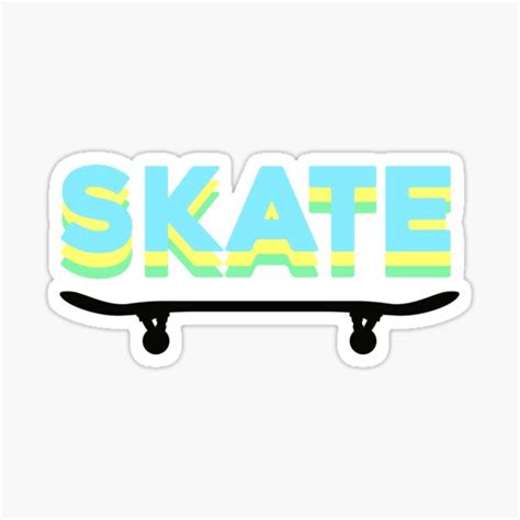 "Skate logo" Sticker for Sale by Objectbarns | Redbubble