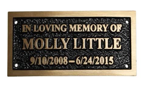 4" x 6" Custom Bronze Plaque - Polly Products