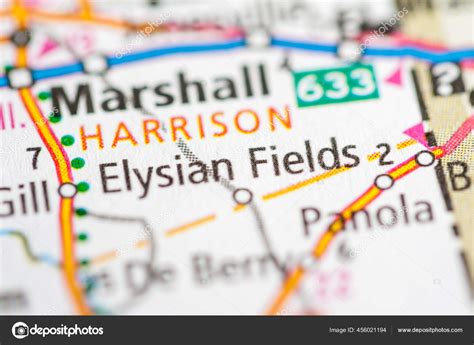 Elysian Fields Texas Usa Map Stock Photo by ©aliceinwonderland2020 ...