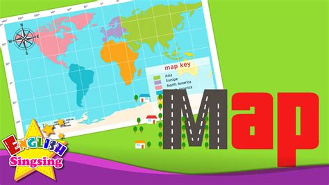 Kids vocabulary - Map - Using a map - Learn English for kids - English ...