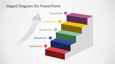 5-Steps Staged Diagram PowerPoint - SlideModel