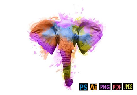 Watercolor Elephant Face Graphic by ayman_colors · Creative Fabrica