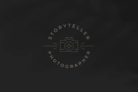 Photographer minimalist round logo (2123562)