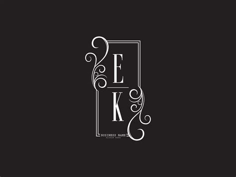 Minimalist EK Logo Icon, Letter Ek ke Luxury Logo Design 14157795 ...