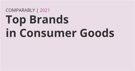 Top Brands in Consumer Goods | Comparably