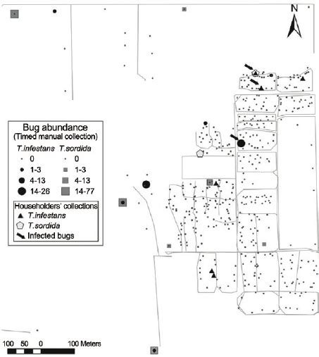 spatial distribution and abundance of Triatoma infestans and Triatoma ...