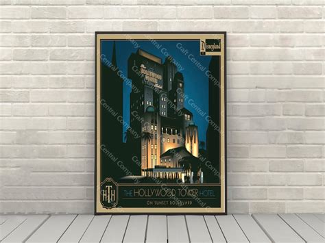 Tower of Terror Poster Disney Attraction Poster Disney World Hollywood ...