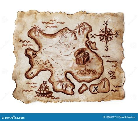 Old Pirate Treasure Map