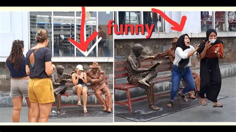 BEST PRANK, COWBOY PRANK, STATUE, JUST FOR LAUGHING, JAKARTA KOTA - YouTube