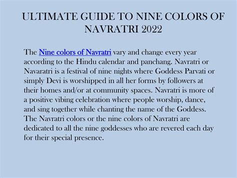 NINE COLORS OF NAVRATRI 2021 — KARMAPLACE.COM by karma place - Issuu