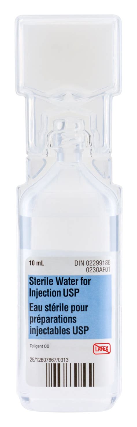 Sterile Water For Injection Usp 10ml Luer Lock Plastic Ampoule No Preservative « Medical Mart