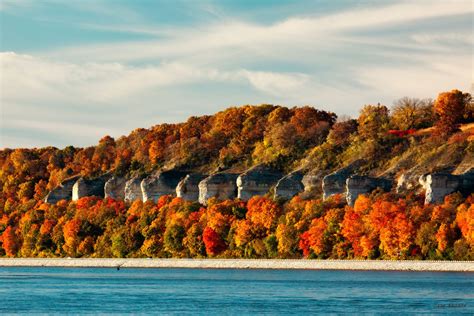 View of bluffs from Mississippi River. Alton Illinois, Southern ...