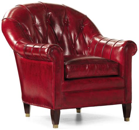 Red leather club chair