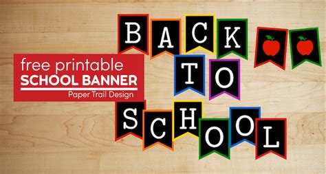 Welcome Back to School Banner {Chalkboard} - Paper Trail Design