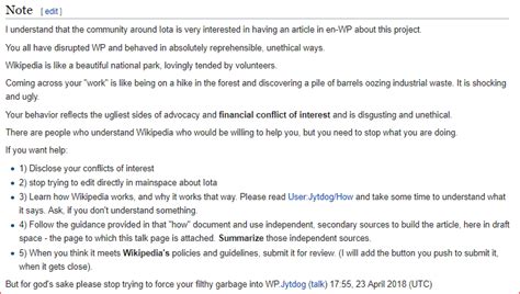 Where did the Wikipedia page for IOTA go? - Iota Stack Exchange