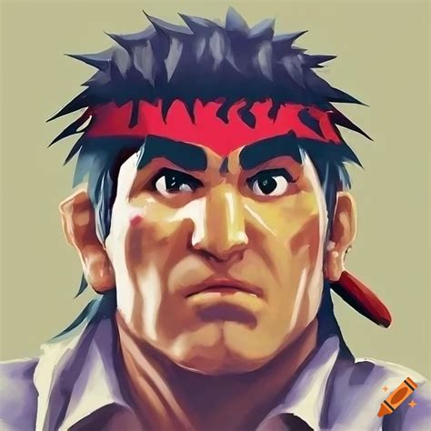 Fun artwork of chaves and ryu from street fighter on Craiyon