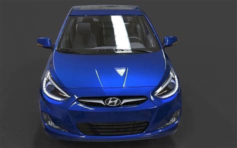 HYUNDAI ACCENT BLUE 2018 HQ INTERIOR 3D model | CGTrader