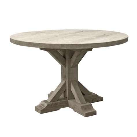 Clovis monastery table weathered grey oak - round farmhouse table | Round farmhouse table ...