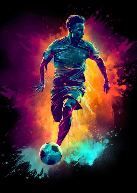 Wall Art Print Football Soccer Silhouette | Gifts & Merchandise ...