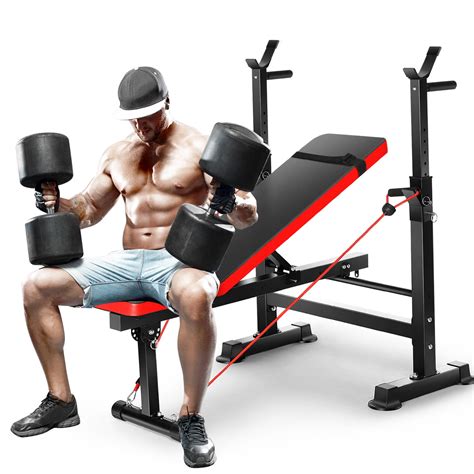 Upgraded 4-in-1 Adjustable Weight Bench 600lbs Capacity Foldable ...