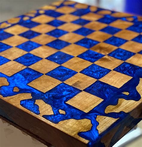 Epoxy Resin Chess Board - Etsy in 2024 | Chess board, Resin and wood diy, Diy resin wood table