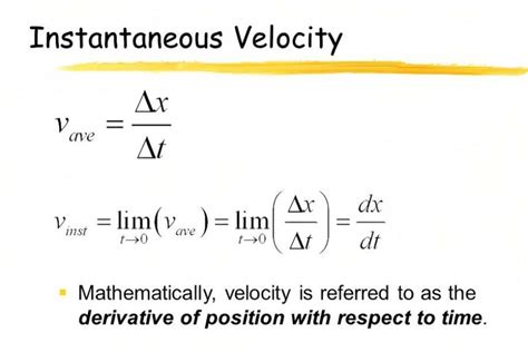 Definition, Average & Motion of Instantaneous Velocity Formula - GudStory