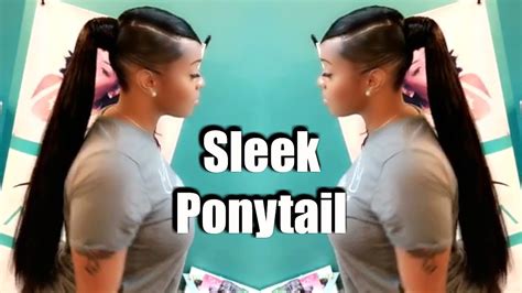 Quick Weave Tutorial: Invisible Sleek Swoop Ponytail On Natural Hair | Celie Hair - YouTube