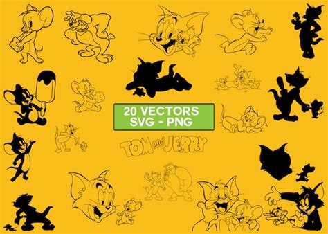 Tom And Jerry Svg,cut Files,silhouette Clipart,vinyl Files,vector ...