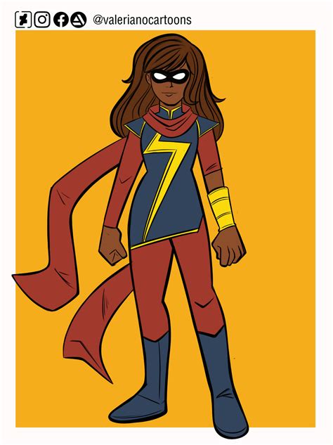 Ms Marvel Fanart by ValerianoCartoons on DeviantArt