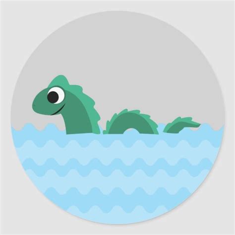 Cute Sea Monster Classic Round Sticker | Zazzle.com | Sea monsters, Sea monster art, Monster cute