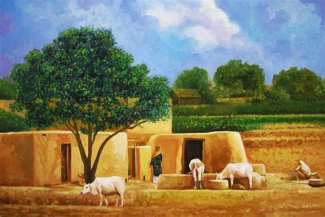 Pakistani Village Life Paintings