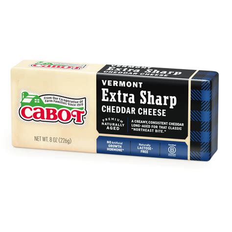 Cabot Creamery Extra Sharp Cheddar Cheese (8 oz) - Instacart