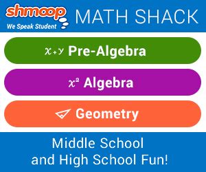 an image of a poster with the words math shack