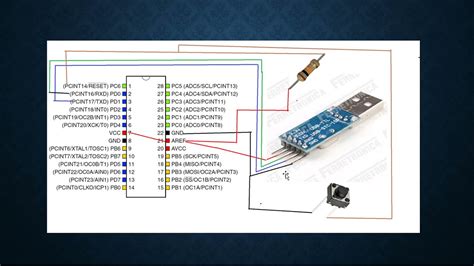 Como cargar código en ATmega 328p usando conversor USB a Serial TTL ...