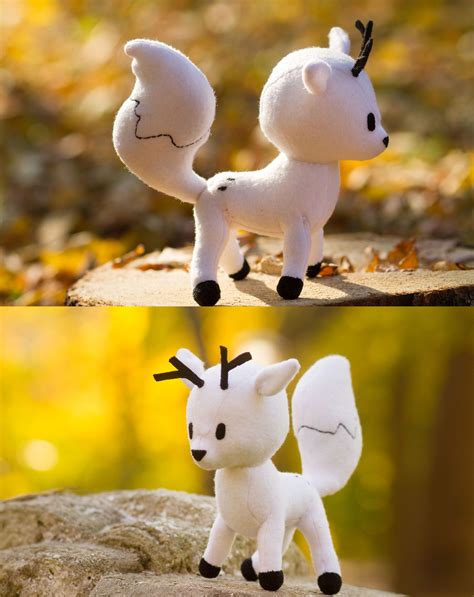 Twig plush - handmade toy Hilda inspired, Twig Doll, Hilda and Twig, Twig white fox, Twig the ...