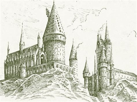 Hogwarts Castle Drawings