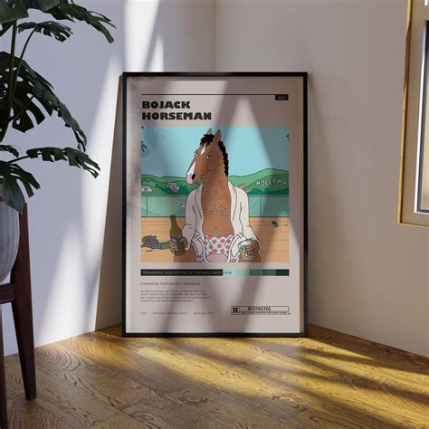 Bojack Horseman Poster, Will Arnet Wall Art, Minimalist Wall Decor, Mid ...