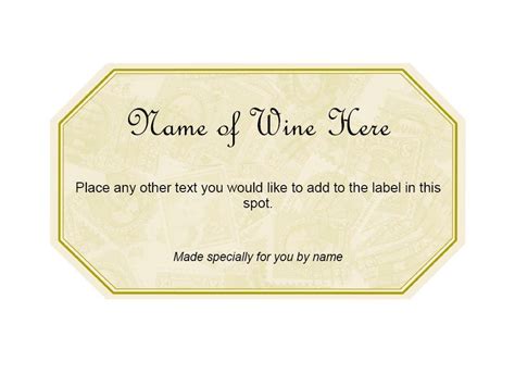 Free Printable Wine Label Template - Printable Templates