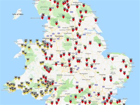 Map of all castles.in the UK ... screenshot of the map | Castles in ...