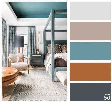 Bedroom Color Schemes - Blue, Brown, and White