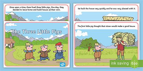 Three Little Pigs | Sequencing Story Cards | Primary English