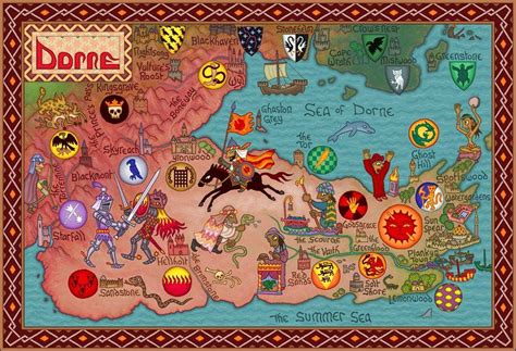 Game of Thrones - Map of Dorne in 2019 | Game of thrones map, Game of ...