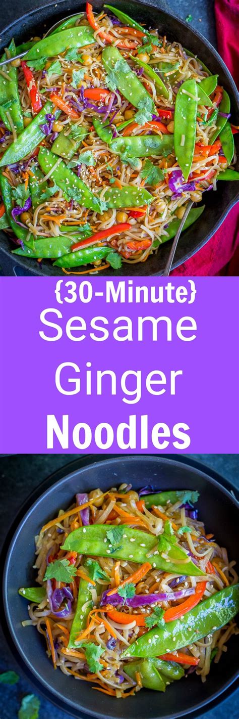 30-Minute Ginger Sesame Noodles with Vegetables - No one will ever ...