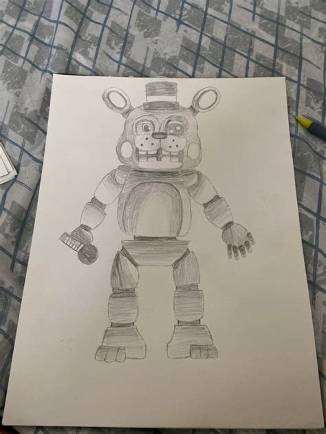 Finished My Toy Freddy drawing! : r/fivenightsatfreddys