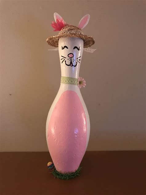 Pin by Heather Fenchel on Bowling pins | Bowling pin crafts, Bunny crafts, Bowling ball crafts